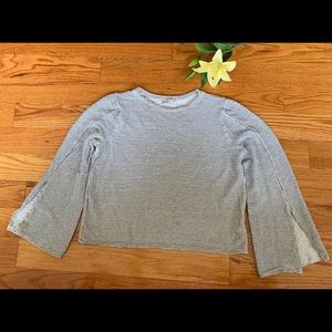 Zara top long sleeves with slit on sleeves